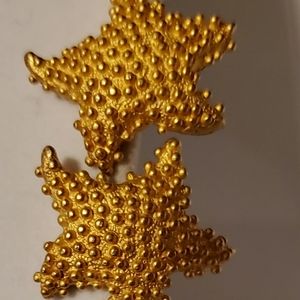 Vintage Anne Klein clip earrings gold